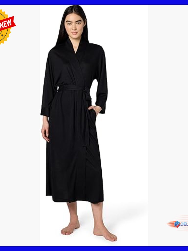 Long Sleeve Lightweight Robe With Pockets, 49 Inches, Travel Ready